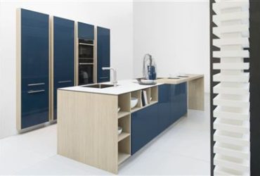 moderne blauwe keuken
