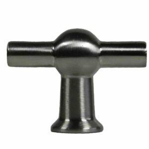 Bolderknop met ril zwart