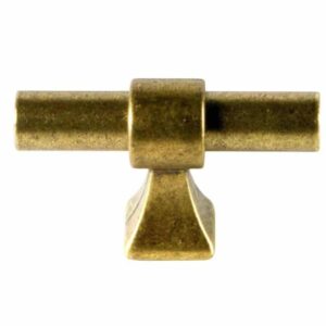 T-Knop rond 50 mm antiek brons