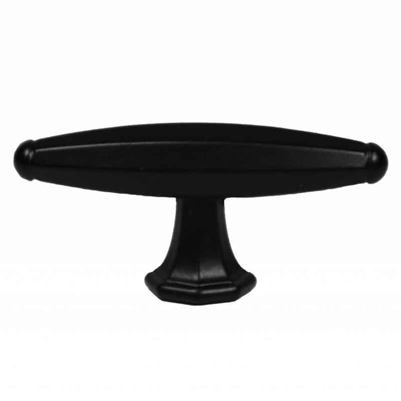 T Knop Zeskant 65 Mm Zwart Waterink Keukens