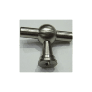 Kraanknop inox look met pin moderne meubelknop voor kast en lade