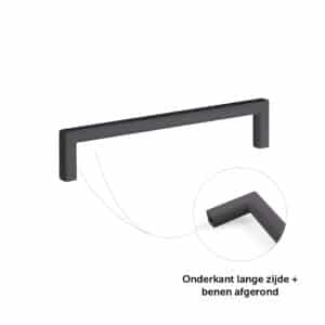 Projectgreep zwart en wit met ronde afwerking voor meubels