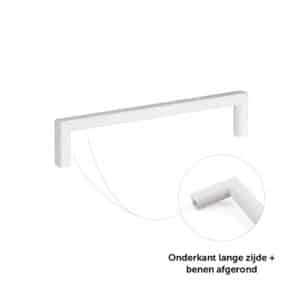 Verstekgreep zwart en wit meubelgreep 128 160 192 320 mm